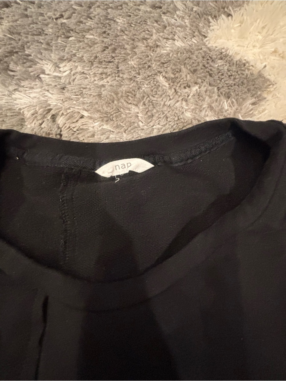 Nap Loungewear Oversized edgy oblique Black Sweatshirt Dress. Women’s med/large - Picture 3 of 10